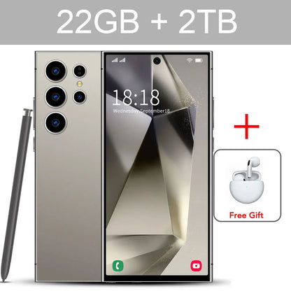 New S24 Ultra 7.3HD Cellphones 4G 5G Original Smartphone Dual SIM Android 14 Cell Phone 7800mAh Global Version Mobile Phones