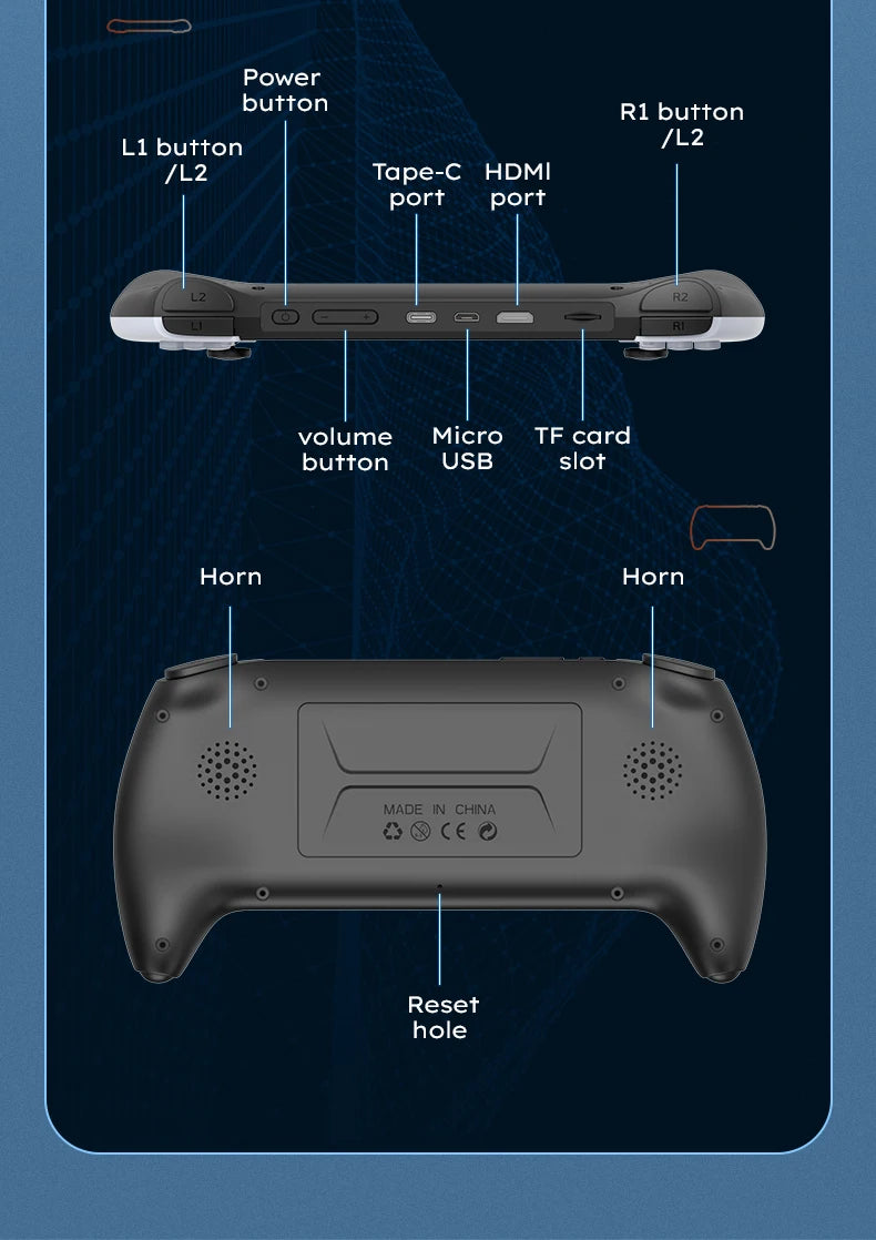 Coopreme New Project X 4.3 Inch High-Defintion Ips Screenhandheld Game Console Supports Ps1 Arcade Hd Output For Dual Joystick