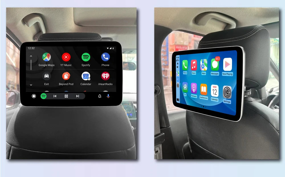 JIUYIN Android Headrest Monitor Display IPS Tablet Touch Screen For Car Rear Seat Player Online Video TV Play Store