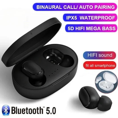 NEW A6S Wireless Bluetooth Headset With Microphones Sports Earbuds Earphones Noise-cancelling Earplug Mini Headphones Hands-free