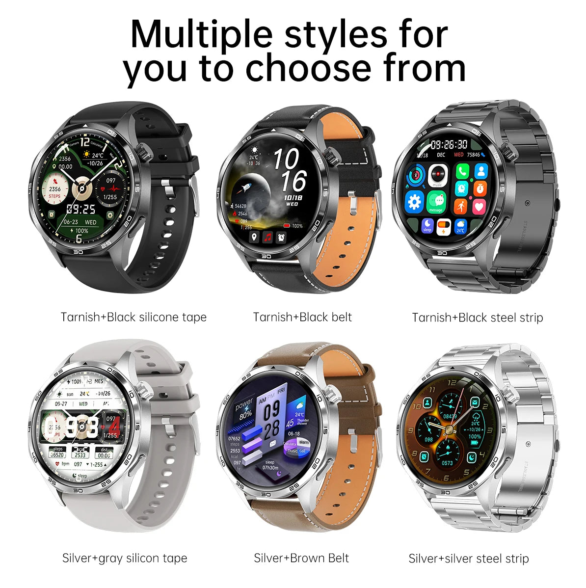 For HUAWEI IOS Outdoor Sport GPS Smart Watch Men 1.53-inch HD AMOLED Screen IP68 Waterproof Bluetooth Call NFC Smartwatch 2024