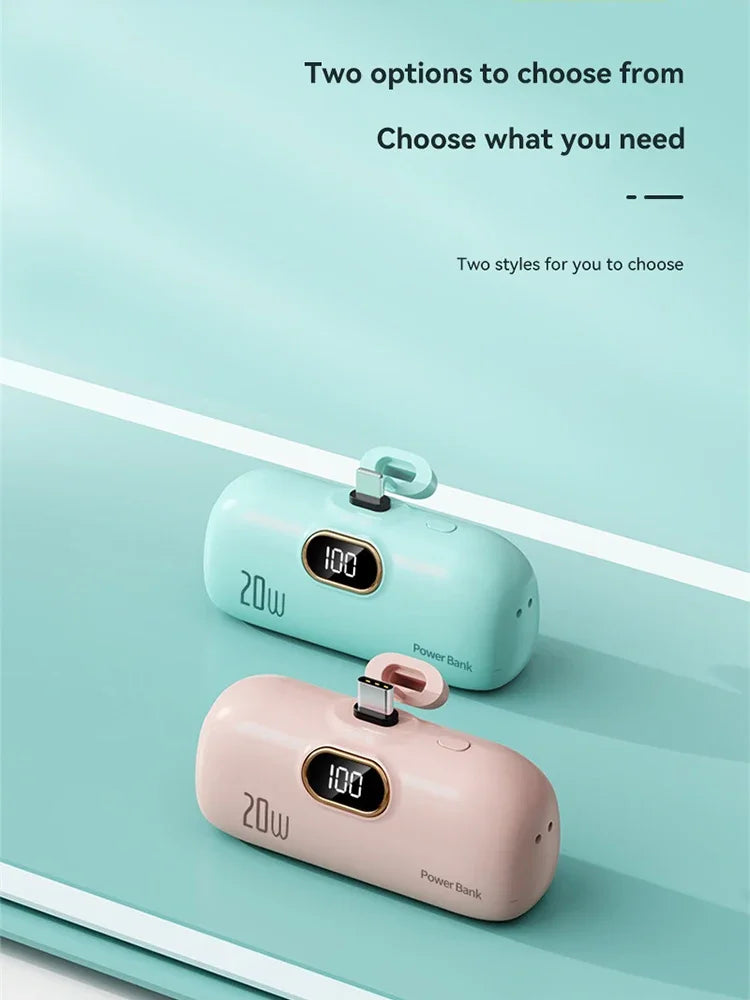 Xiaomi Mijia 30000mAh Mini Portable Power Bank Capsule Mobile Power Supply Emergency External Battery Fast Charger For iPhone 16