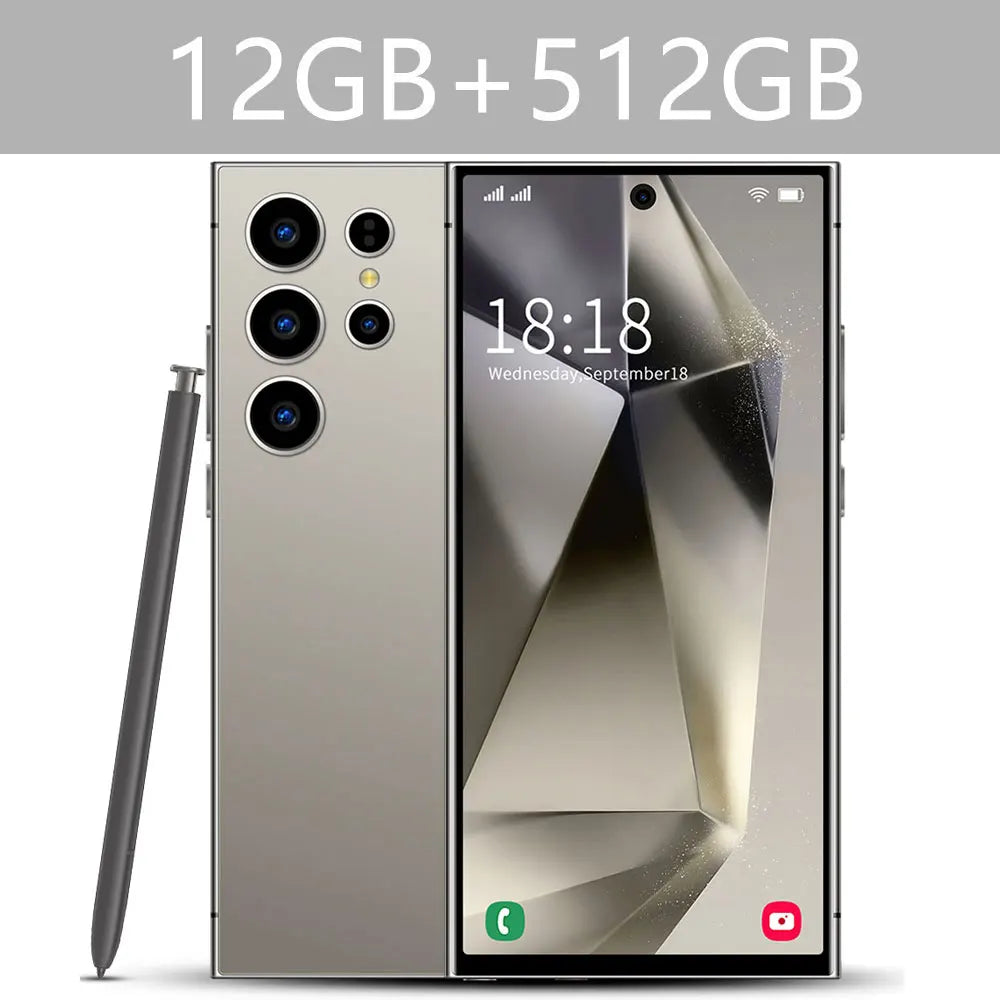 New S24 Ultra 7.3HD Cellphones 4G 5G Original Smartphone Dual SIM Android 14 Cell Phone 7800mAh Global Version Mobile Phones