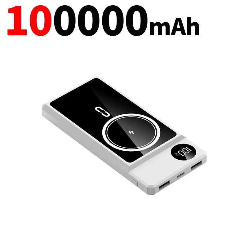 200000mAh Power Bank Magsafe Wireless Large Capacity PowerBank Portable Slimmer Digital Screen Display.