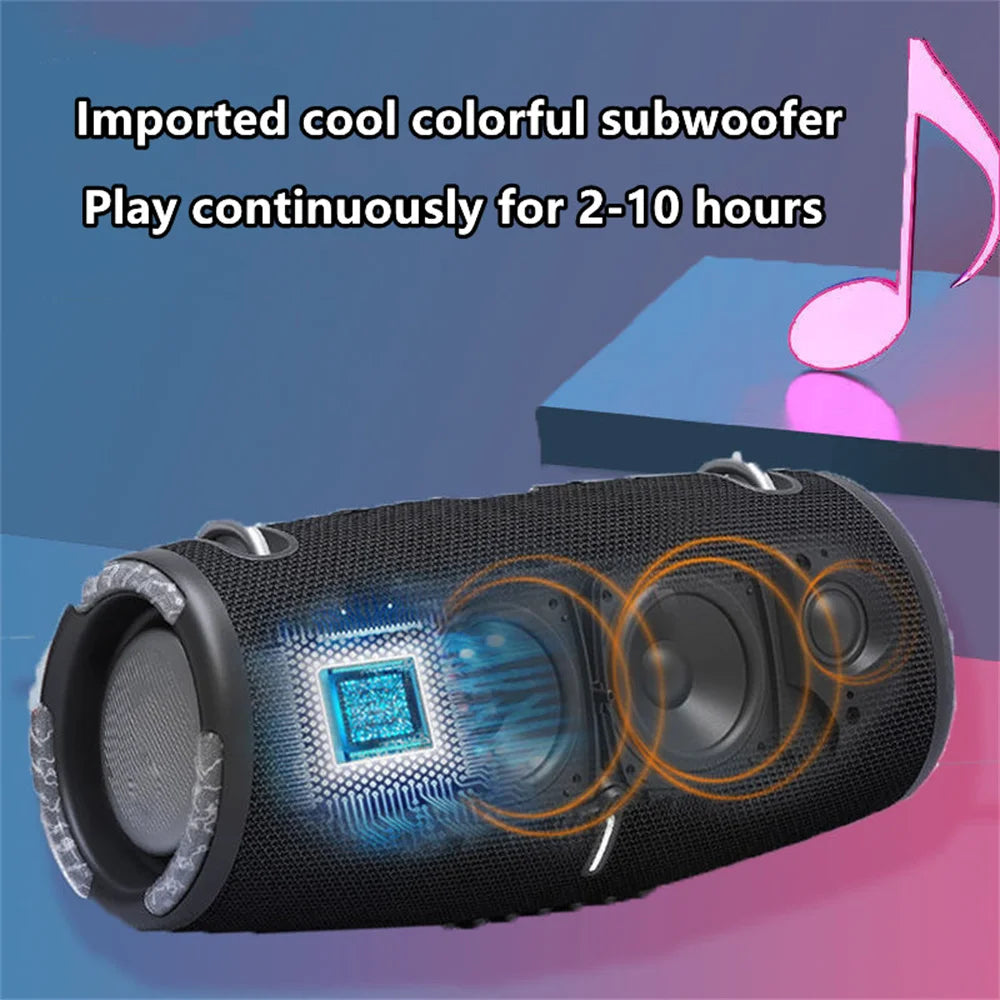 Super Portable Waterproof 100W High Power Bluetooth Speaker RGB Colorful Light Wireless Subwoofer 360 Stereo Surround TWS FM Boom Box