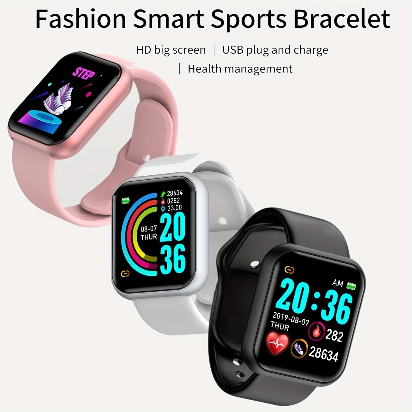 Multifunctional Smart Watch Men Women Bluetooth Connected Phone Music Player Fitness Sport Bracelet Sleep Monitor D13 Smartwatch