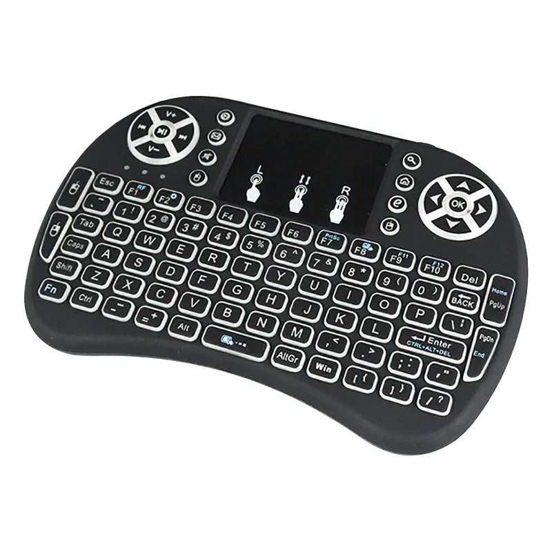 Backlit Mini Wireless Keyboard Spanish French Azerty Russian Portuguese Brazil Language Air Mouse With Touchpad N RGB PC TV Box