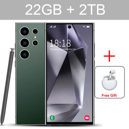 New S24 Ultra 7.3HD Cellphones 4G 5G Original Smartphone Dual SIM Android 14 Cell Phone 7800mAh Global Version Mobile Phones