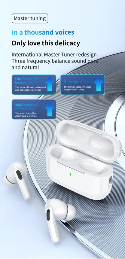 Air Pro Wireless Bluetooth Earphones Headphones HiFi Sound Low Latency Noise Reduction Earbuds for IPhone Android