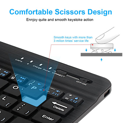 Bluetooth Wireless Keyboard Mini Keyboard For MacBook iPad  2.4G Rechargeable Gaming Receiver For Android iOS Windows