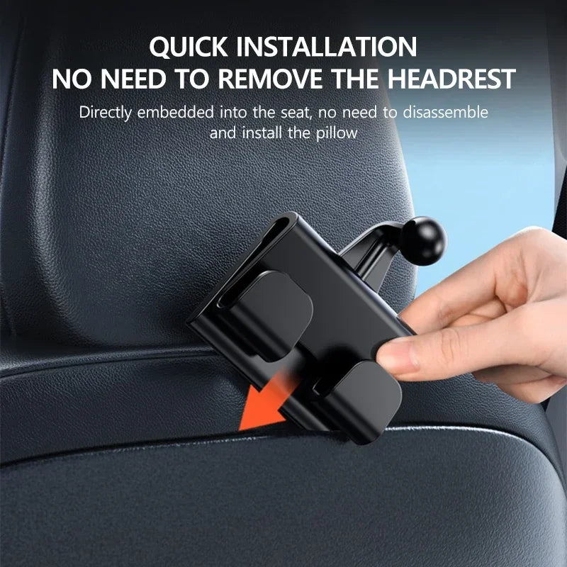 Car Headrest Mount Holder for Tesla Model 3/Y Adjustable Back Seat Tablet Mount Phone Holder for 4.7in to 12.9in Car Accessories