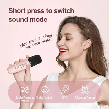 Karaoke Machine Wireless Dual Microphones KTV DSP System Bluetooth Speaker HIFI Stereo Surround For Kids And Adults Party Gift