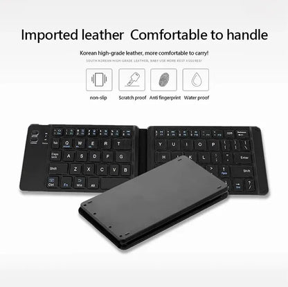 Folding Bluetooth Keyboard For IPAD Mobile Tablet Notebook Portable Office Mini Wireless Keyboard Storage Three Systems Universa