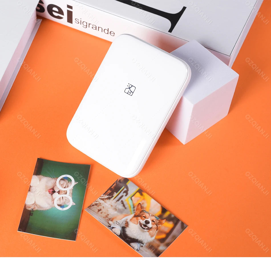 HPRT MT53 Portable Mni Mobile Pocket Printer BT Wireless Photo Printer with Zink Technology 2x3 Inch Color Photo Printer Maker