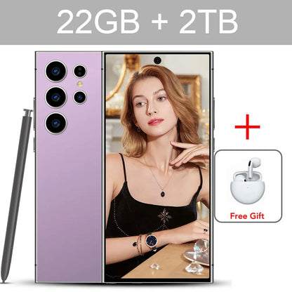 New S24 Ultra 7.3HD Cellphones 4G 5G Original Smartphone Dual SIM Android 14 Cell Phone 7800mAh Global Version Mobile Phones