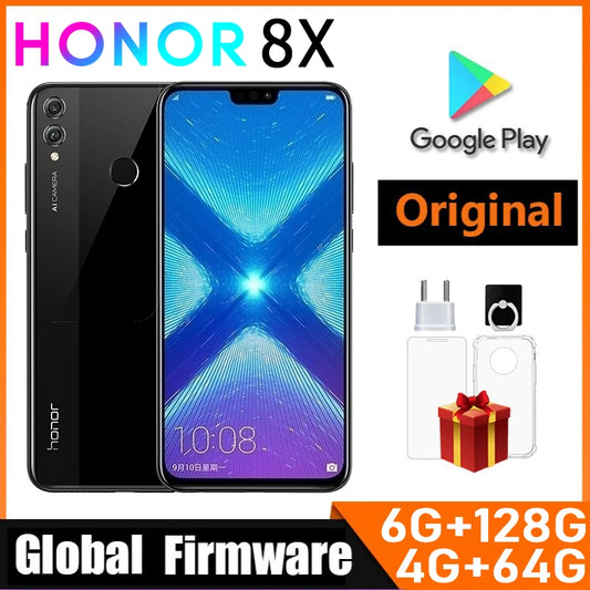 HONOR 8X Smartphone Global firmware CPU Haisi Qilin 710 6.5-inch rear camera 20MP fingerprint recognition used phone