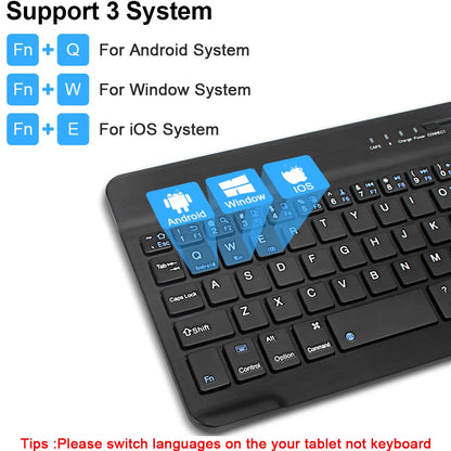 Bluetooth Wireless Keyboard Mini Keyboard For MacBook iPad  2.4G Rechargeable Gaming Receiver For Android iOS Windows