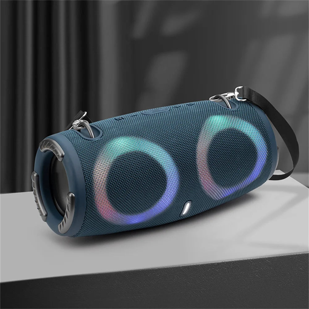 Super Portable Waterproof 100W High Power Bluetooth Speaker RGB Colorful Light Wireless Subwoofer 360 Stereo Surround TWS FM Boom Box