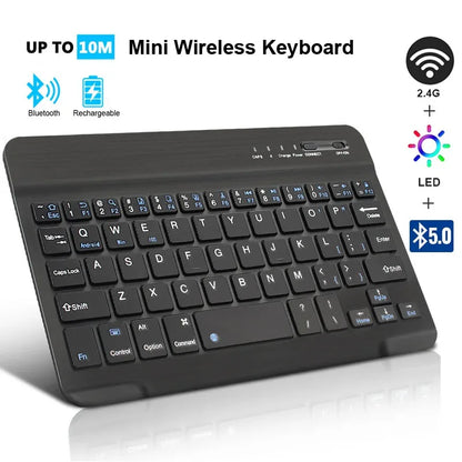 Bluetooth Wireless Keyboard Mini Keyboard For MacBook iPad  2.4G Rechargeable Gaming Receiver For Android iOS Windows