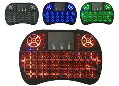 Backlit Mini Wireless Keyboard Spanish French Azerty Russian Portuguese Brazil Language Air Mouse With Touchpad N RGB PC TV Box