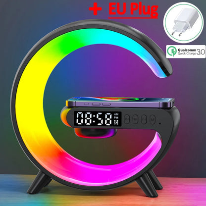 Original Google Multifunction Bluetooth Speaker TF RGB Night Light 15W Wireless Charger Stand for iPhone Samsung Xiaomi Fast Charging Station