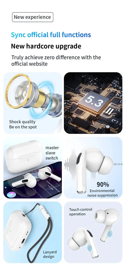 Air Pro Wireless Bluetooth Earphones Headphones HiFi Sound Low Latency Noise Reduction Earbuds for IPhone Android