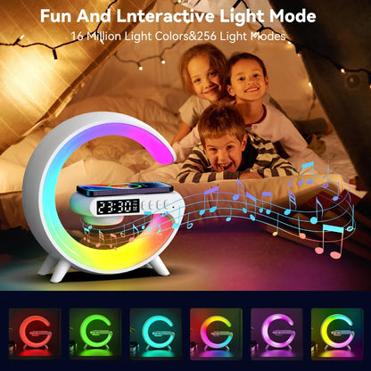 Original Google Multifunction Bluetooth Speaker TF RGB Night Light 15W Wireless Charger Stand for iPhone Samsung Xiaomi Fast Charging Station