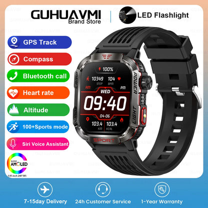 2024 New For Xiaomi Outdoor Smart Watch Men 2.01-Inch HD AMOLED Screen GPS Compass 600 Mah Battery Bluetooth Call SmartWatches