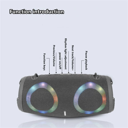 Super Portable Waterproof 100W High Power Bluetooth Speaker RGB Colorful Light Wireless Subwoofer 360 Stereo Surround TWS FM Boom Box