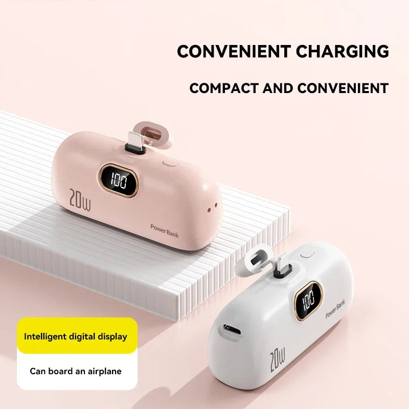 Xiaomi Mijia 30000mAh Mini Portable Power Bank Capsule Mobile Power Supply Emergency External Battery Fast Charger For iPhone 16