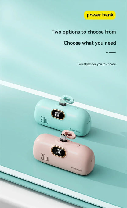 Xiaomi Mijia 30000mAh Mini Portable Power Bank Capsule Mobile Power Supply Emergency External Battery Fast Charger For iPhone 16