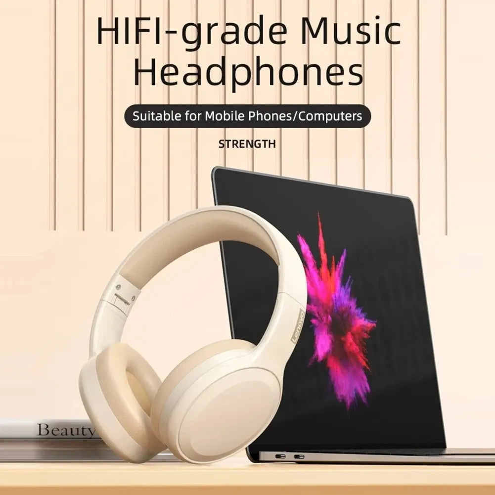 Lenovo Original TH30 Wireless Headphones Bluetooth 5.3 Earphones Foldable Gaming Headset Sport Headphone with Mic Music Earbuds Original