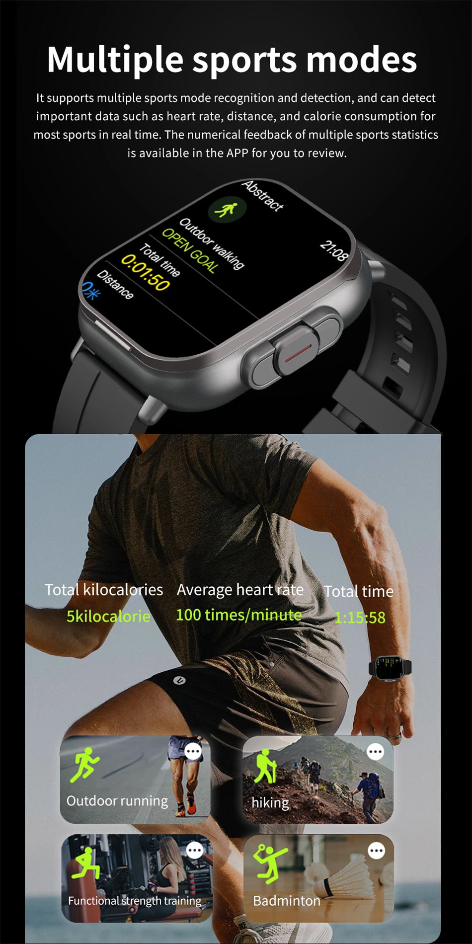 New Smart Watch Men 2 in 1 With Earbuds Heart Rate GPS Track TWS Bluetooth Earphone Monitor Play Music Sport Fitness Smartwatch