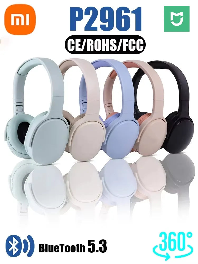 Xiaomi Wireless Headphones P2961 Bluetooth 5.3 Portable Earphone For Samsung Iphone Stereo Hifi Headset Game Earbuds With Mic