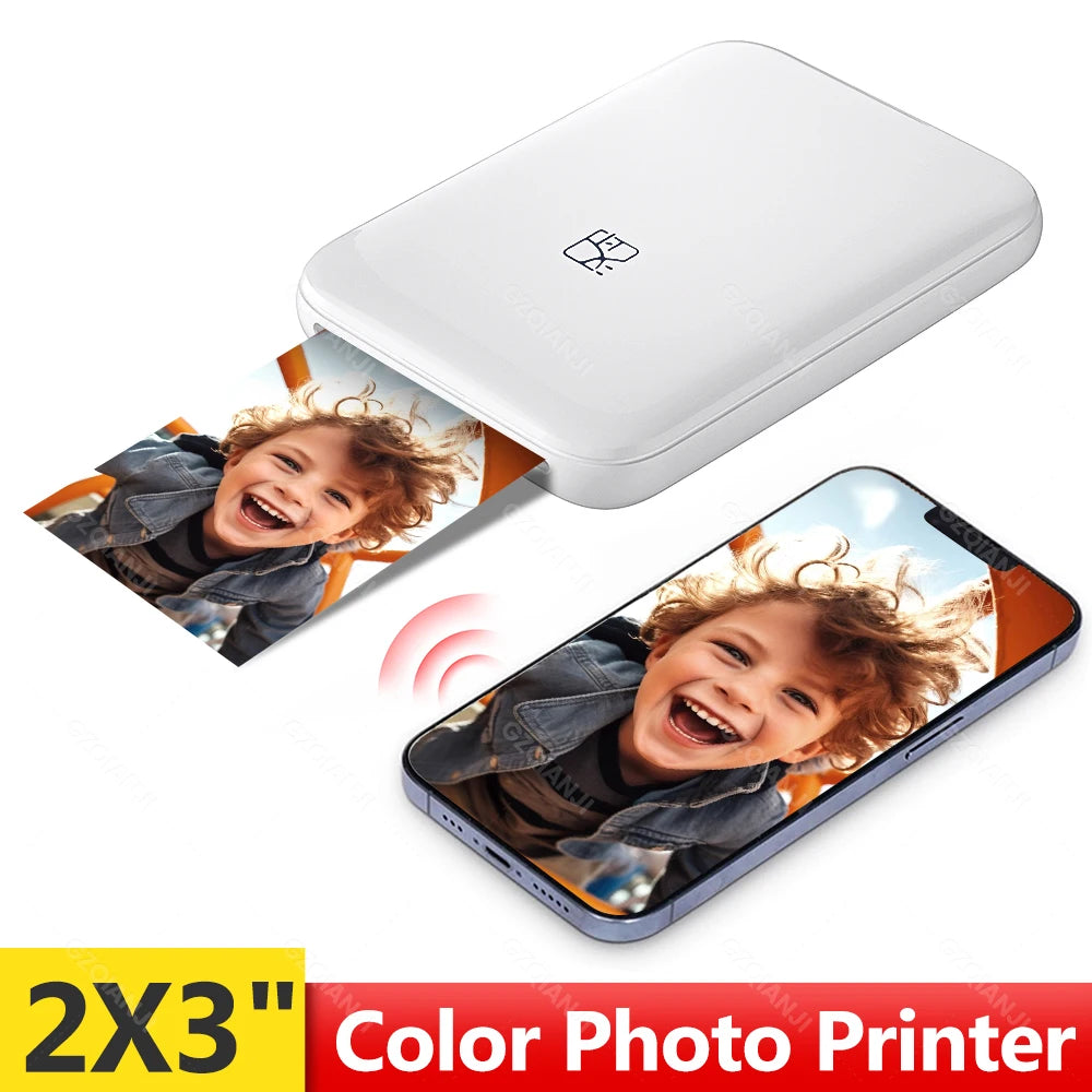 HPRT MT53 Portable Mni Mobile Pocket Printer BT Wireless Photo Printer with Zink Technology 2x3 Inch Color Photo Printer Maker