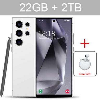 New S24 Ultra 7.3HD Cellphones 4G 5G Original Smartphone Dual SIM Android 14 Cell Phone 7800mAh Global Version Mobile Phones