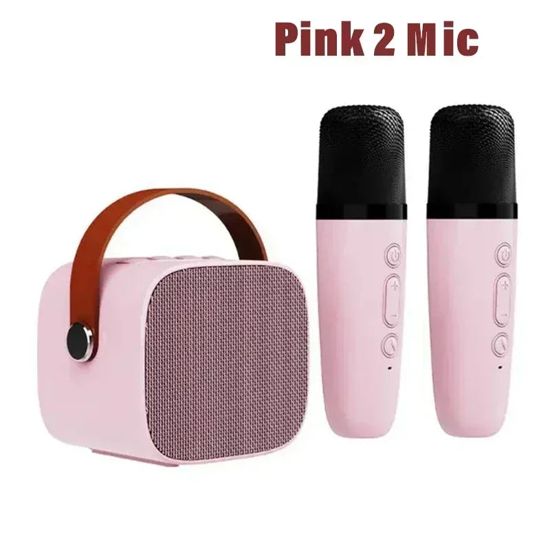 Karaoke Machine Wireless Dual Microphones KTV DSP System Bluetooth Speaker HIFI Stereo Surround For Kids And Adults Party Gift