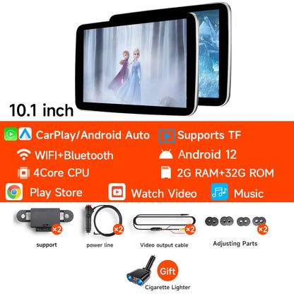 JIUYIN Android Headrest Monitor Display IPS Tablet Touch Screen For Car Rear Seat Player Online Video TV Play Store