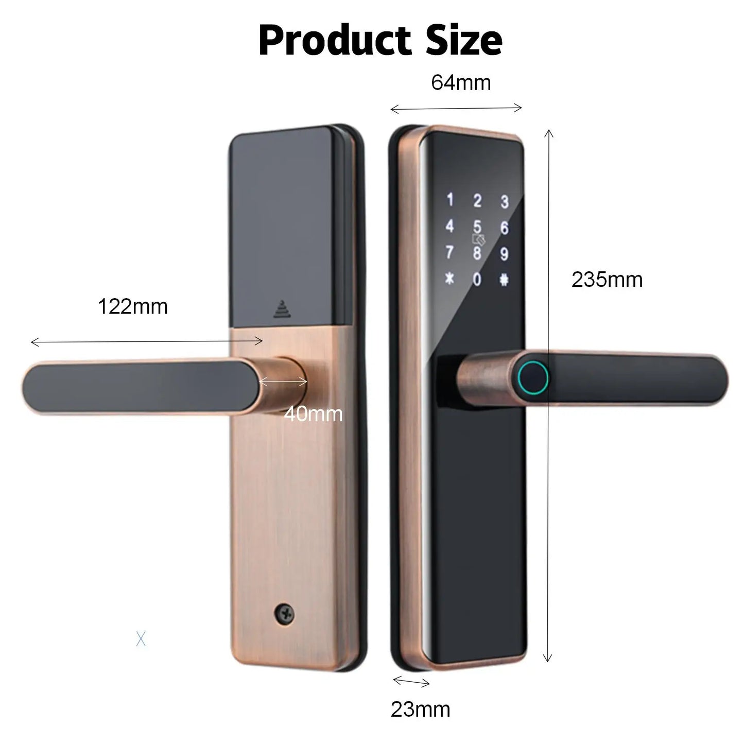 BBDHOME Fingerprint Locks Finger Touch Screen electronic Handle Home Locker Apartment TTlock Smart front office Door Lock