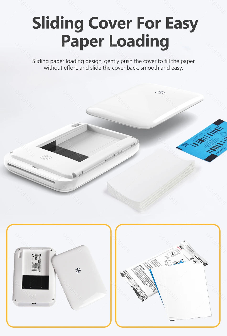 HPRT MT53 Portable Mni Mobile Pocket Printer BT Wireless Photo Printer with Zink Technology 2x3 Inch Color Photo Printer Maker