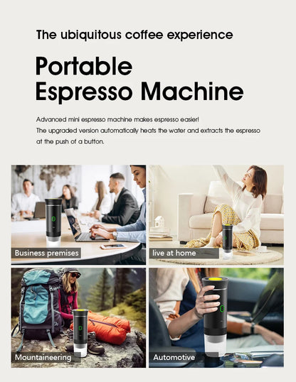 Fantastic Wireless Electric Portable Espresso Coffee Machine for Car & Home Camping Coffee Maker 3-in-1 Capsule Powder Travel Coffee Maker