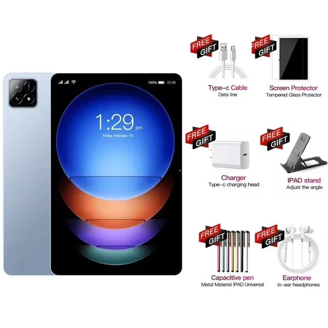 2025 Global Mi 11 inch tablet Android 14 Pad 6S Pro 16GB 1TB Snapdragon 8 Gen2 4K HD 5G WIFI Bluetooth WPS 20000mAh tablets Tab