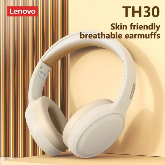 Lenovo Original TH30 Wireless Headphones Bluetooth 5.3 Earphones Foldable Gaming Headset Sport Headphone with Mic Music Earbuds Original