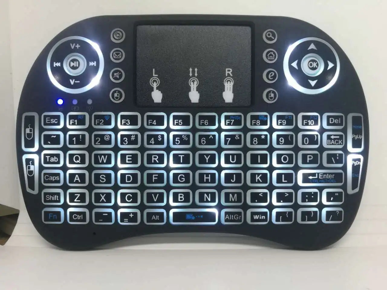 Backlit Mini Wireless Keyboard Spanish French Azerty Russian Portuguese Brazil Language Air Mouse With Touchpad N RGB PC TV Box