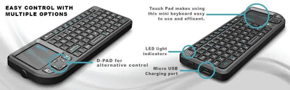 Rii X1 2.4GHz Mini Wireless Keyboard English/ES/FR Keyboards with TouchPad for Android TV Box/PC/Laptop