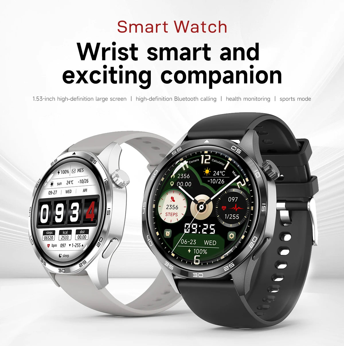 For HUAWEI IOS Outdoor Sport GPS Smart Watch Men 1.53-inch HD AMOLED Screen IP68 Waterproof Bluetooth Call NFC Smartwatch 2024