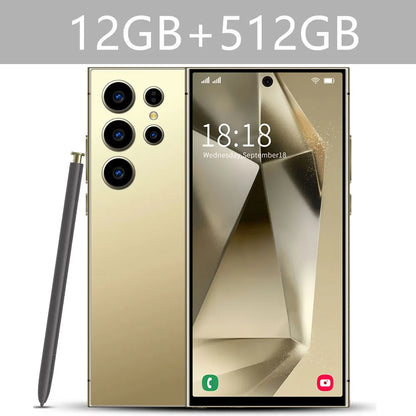 New S24 Ultra 7.3HD Cellphones 4G 5G Original Smartphone Dual SIM Android 14 Cell Phone 7800mAh Global Version Mobile Phones