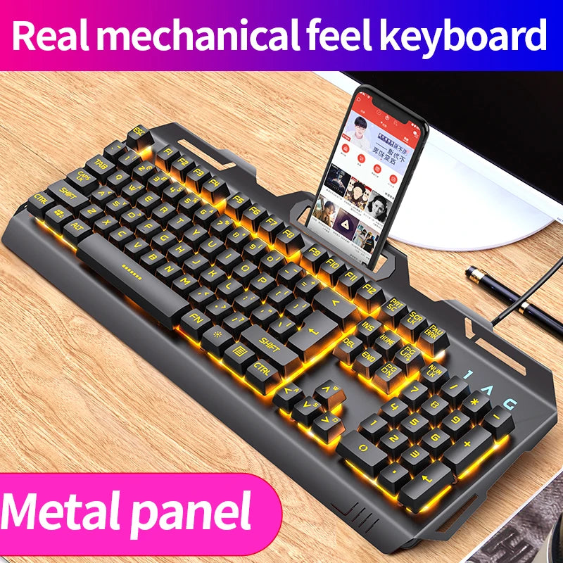 RGB Gamer Keyboard Gaming Keyboard and Mouse Headphone Gamer Kit Backlit USB Wired Computer KeyboardFor Pc Laptop 3 In1 Teclado