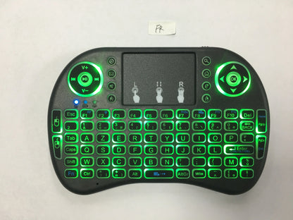 Backlit Mini Wireless Keyboard Spanish French Azerty Russian Portuguese Brazil Language Air Mouse With Touchpad N RGB PC TV Box